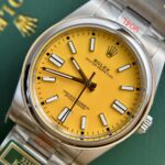 Rolex Oyster Perpetual 124300 Yellow Dial Replica Watch King 41mm - Image 3