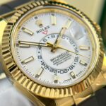Rolex Sky-Dweller White Dial Knock Off Watches Custom Gold Plated Weight 192 Grams ZF Factory 42mm - Image 6