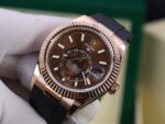 Rolex Sky-Dweller M336235 Custom Gold Wrapped Chocolate Dial 42mm - Image 7