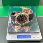 Rolex Sky-Dweller Brown Dial Imitation Watches Custom Rose Gold Plated Weight 192 Grams ZF Factory 42mm - Image 2