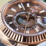 Rolex Sky-Dweller Brown Dial Imitation Watches Custom Rose Gold Plated Weight 192 Grams ZF Factory 42mm - Image 7