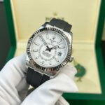 Rolex Sky-Dweller White Dial Imitation Watches Custom Weight 192 Grams ZF Factory 42mm - Image 3