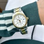 Rolex Sky-Dweller Replica Watch White Dial Demi Oyster Strap Factory N 41mm - Image 6