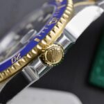 Rolex Submariner Dial Blue Copies Watches Custom Gold Wrapped 40mm - Image 7