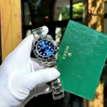 Rolex Submariner Blue Dial Replica Watches Moissanite Diamonds + Synthetic Sapphire Custom 41mm - Image 2