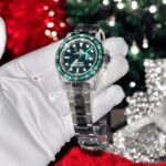 Rolex Submariner Green Dial Imitation Watches Diamonds Moissanite + Synthetic Sapphire 41mm - Image 4