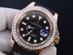 Rolex Yacht-Master Custom Gold Wrapped With Moissanite Baguette Diamond Hong Kong 40mm - Image 8