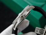 Rolex Yacht-Master Replica Watch Full Diamond Moissanite Rubber Strap 42mm - Image 7