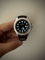 Rolex Replica Watch Yacht-Master Custom Moissanite Diamonds Clean Factory 40mm - Image 6