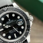 Rolex Clone Watch Yacht-Master Black Dial Rubber Strap 40mm - Image 4