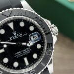 Rolex Fake Clone Yacht-Master Black Dial Rubber Strap EW Factory 40mm - Image 5