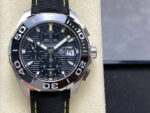 TAG Heuer Replica Watches Best Quality Aquaracer Black Leather Strap 43mm - Image 2