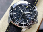 TAG Heuer Replica Watches Best Quality Aquaracer Black Leather Strap 43mm - Image 3