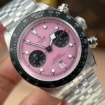 Tudor Black Bay Chronograph Copies Watches Pink Dial Metal Wire ZF Factory 41mm - Image 3
