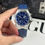 Vacheron Constantin Best Replica Watch Overseas Dual Time 47450 Blue 9F Factory 42mm