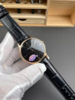 Vacheron Constantin Knock Off Watches Patrimony 85180 Black Dial Leather Strap MKS Factory 40mm