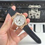 Vacheron Constantin Replica Watch Overseas Dual Time 47450 White Dial Rubber Strap 9F 42mm - Image 2