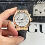 Vacheron Constantin Replica Watch Overseas Dual Time 47450 White Dial Rubber Strap 9F 42mm