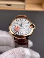 Cartier Good Imitation Watches Ballon Bleu De WJBB0040 Women-s Brown Leather Strap AF Factory 33mm - Image 4