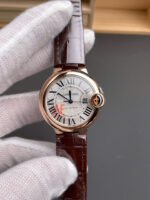 Cartier Good Imitation Watches Ballon Bleu De WJBB0040 Women-s Brown Leather Strap AF Factory 33mm - Image 2