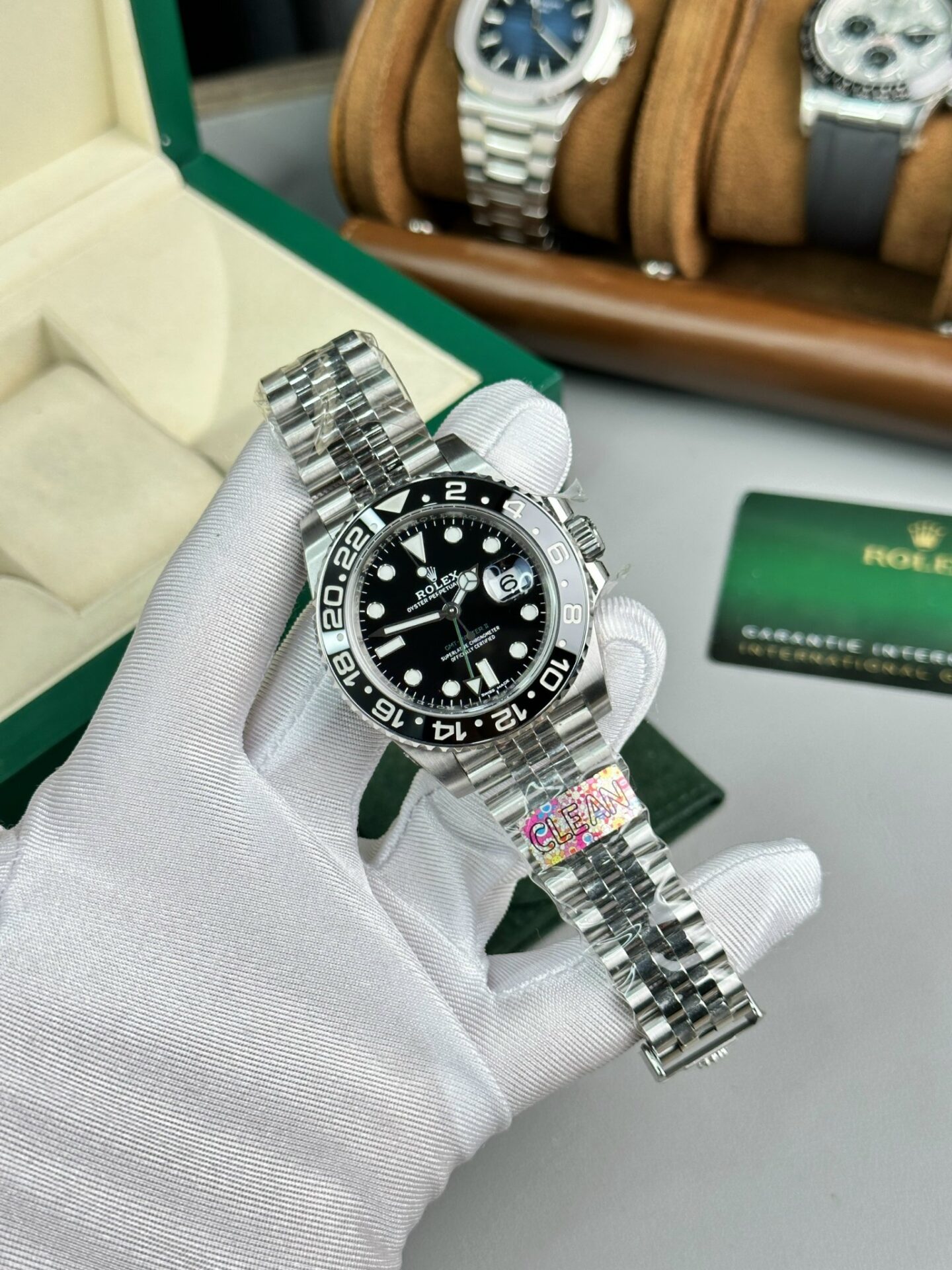 Rolex-GMT-Master-II-116710LN-Rep-11-Nha-May-Clean-Day-Jubilee-40mm-3.jpg Rolex GMT-Master II 116710LN Replica Watch Black Dial Clean Factory 40mm - Image 1