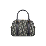 Dior Groove Boston Bag in Black Floral Fabric - Image 4
