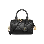 Dior Groove Boston Bag in Black Leather