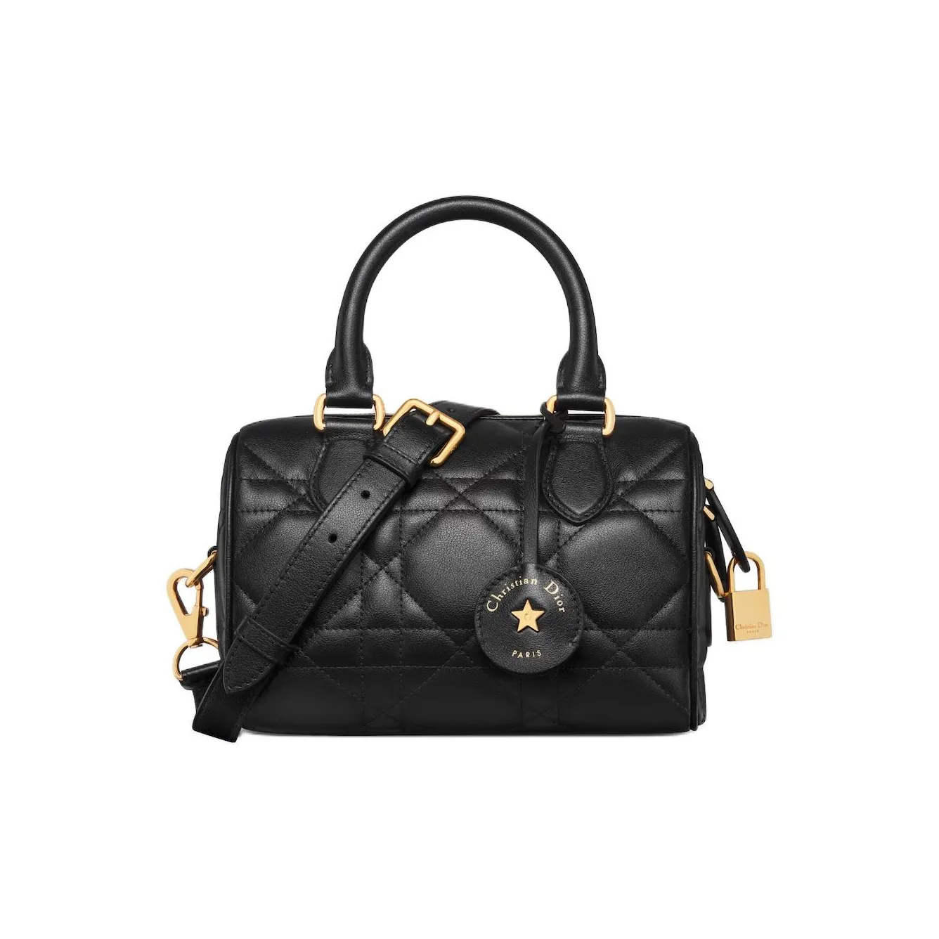 0d15b526b66b47d8b65edf89a5db0855.webp Dior Groove Boston Bag in Black Leather - Image 1