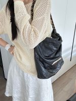 CHANEL 22 Bag Medium – Off-white with Logo - Image 11