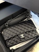 CHANEL Classic Flap Bag (CF) – Classic Silver-Tone Hardware - Image 7