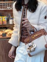 Birkin 25 橙色帆布 - Image 11