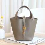 Hermès Picotin Lock 18 – Etoupe (Elephant Grey) - Image 4