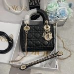 Lady Dior – Small Size in Black Lambskin - Image 4