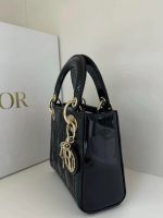 Lady Dior Small Bag – Patent Calfskin in Shiny Black - Image 6