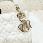 Lady Dior Bag – Mini Size in White Lambskin - Image 8