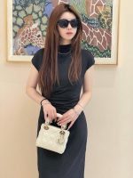 Lady Dior Bag – Mini Size in White Lambskin - Image 12