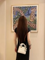 Lady Dior Bag – Mini Size in White Lambskin - Image 13