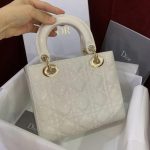 Dior Lady Dior Patent White Medium - Image 5