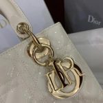 Dior Lady Dior Patent White Medium - Image 10