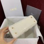 Dior Lady Dior Patent White Medium - Image 7