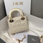 Dior Lady Dior Patent White – Small Size - Image 5