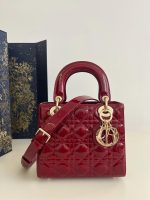 Lady Dior Medium Bag – Shiny Patent Red - Image 4