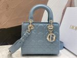 Lady Dior Bag – Medium Size in Blue Lambskin - Image 5
