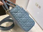 Lady Dior Bag – Medium Size in Blue Lambskin - Image 8
