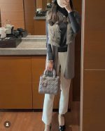 Lady Dior Bag – Candlelight Gray, Medium Size - Image 11