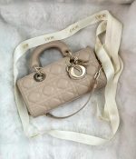 Lady D-Joy – Small Size in Caramel Beige Lambskin - Image 4