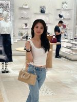 Lady D-Joy – Small Size in Caramel Beige Lambskin - Image 9