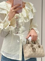 Lady D-Joy – Small Size in Caramel Beige Lambskin - Image 10