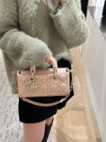 Lady D-Joy – Small Size in Light Pink Lambskin - Image 11