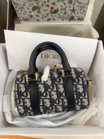 Dior Groove Boston Bag in Black Floral Fabric - Image 5